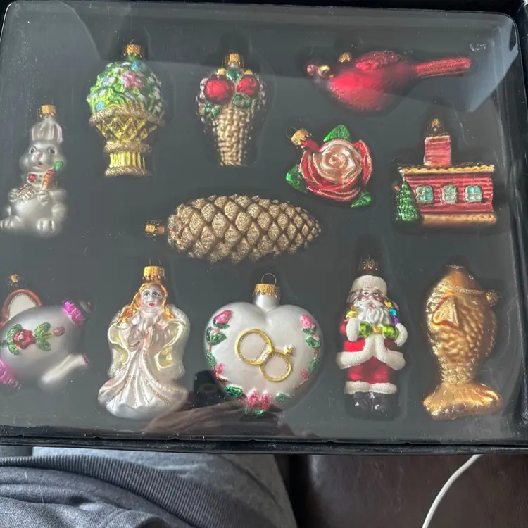 Christmas Bride's Collection Gift Ornament Box Set For Luck And Prosperity