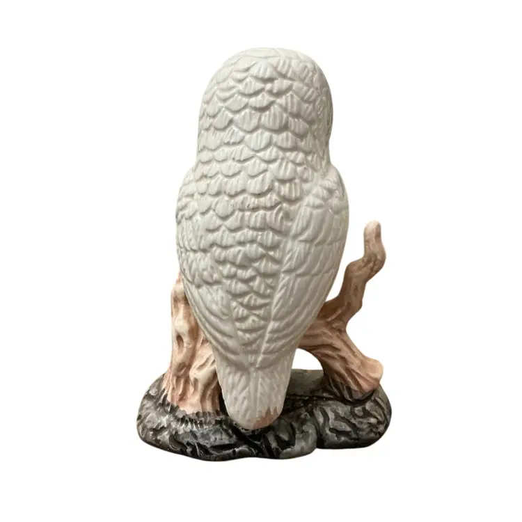 Porcelain Baby Snow Owl Figurine