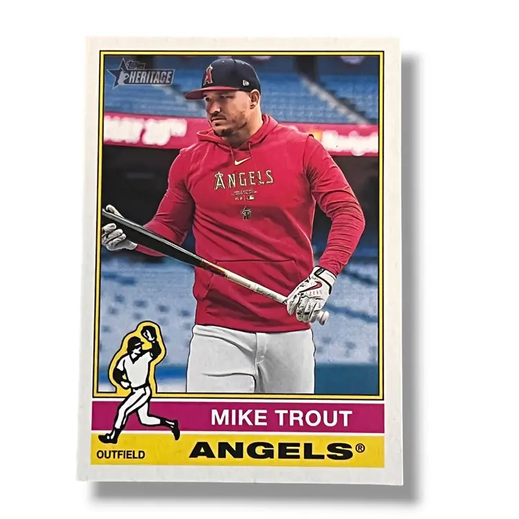 2025 Topps Heritage Mike Trout Image Variation SSP #119c
