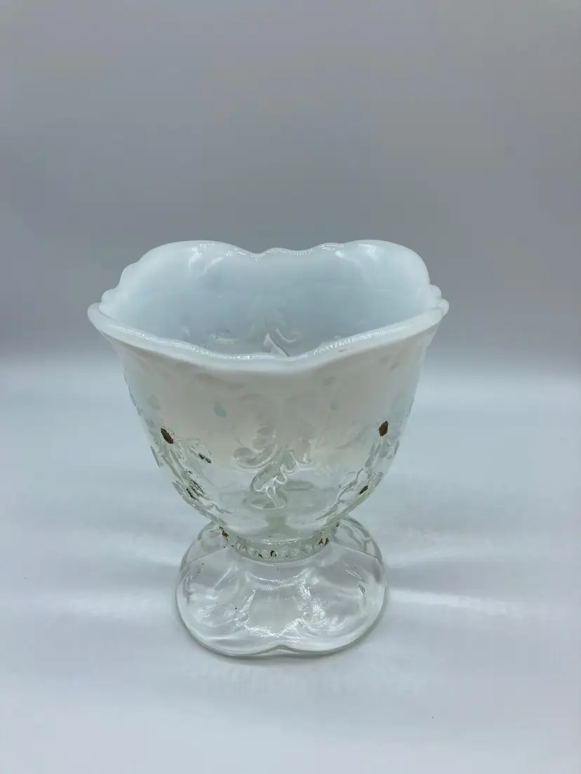 Antique Northwood EAPG Intaglio White Opalescent Spooner 1897