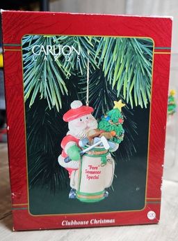 Carlton Cards Heirloom Ornament – “Fore Someone Special” Golf Santa (Clubhouse Christmas #120)