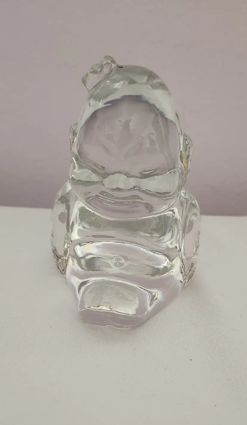 Baby Buddha Glass Paperweight Figurine