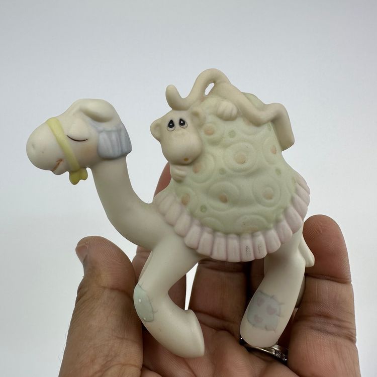 Vintage NIB Enesco Precious Moments Porcelain Camel & Monkey Figurine