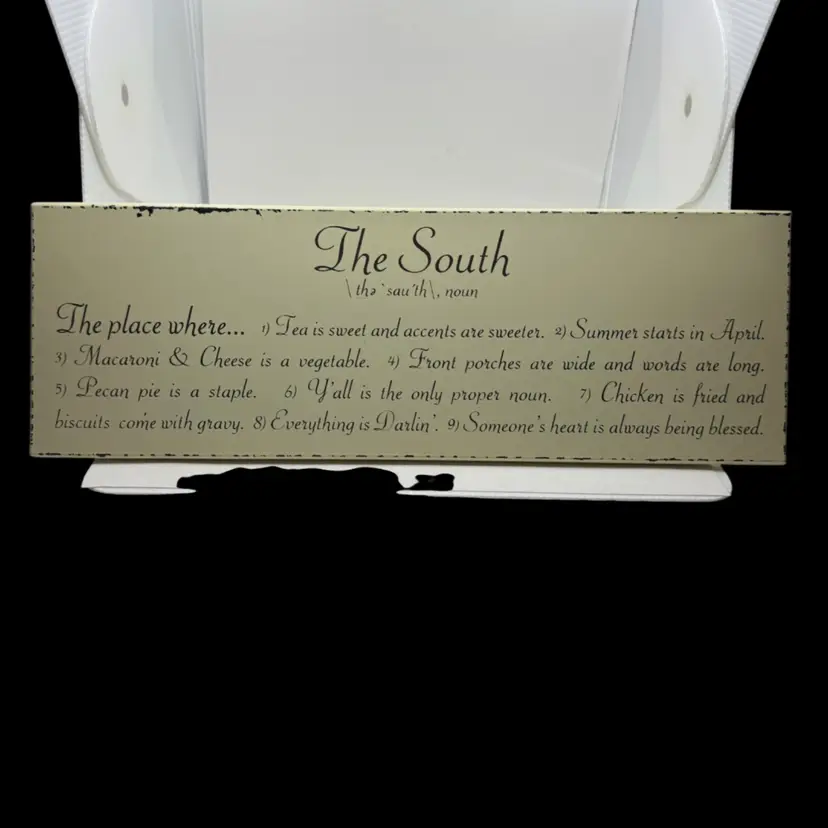 Magnolia Lane 18” Wide Wooden Wall Plaque “The South”