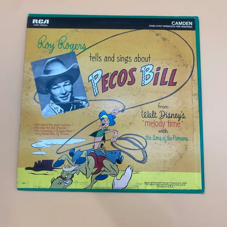Walt Disney's Johnny Appleseed & Pecos Bill LP Vinyl Record - 1949 RCA