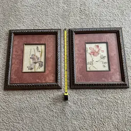 Beautiful Vintage framed floral prints by Cheri Blum.