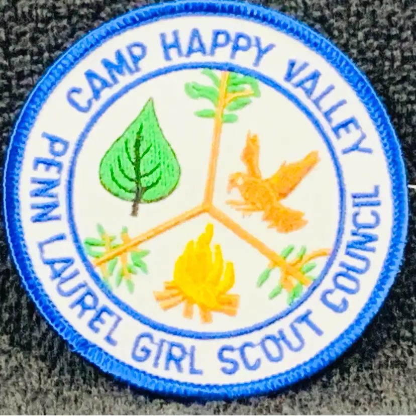 Vintage Scouting Fun Patch: Penn Laurel GS Council Camp Happy Valley