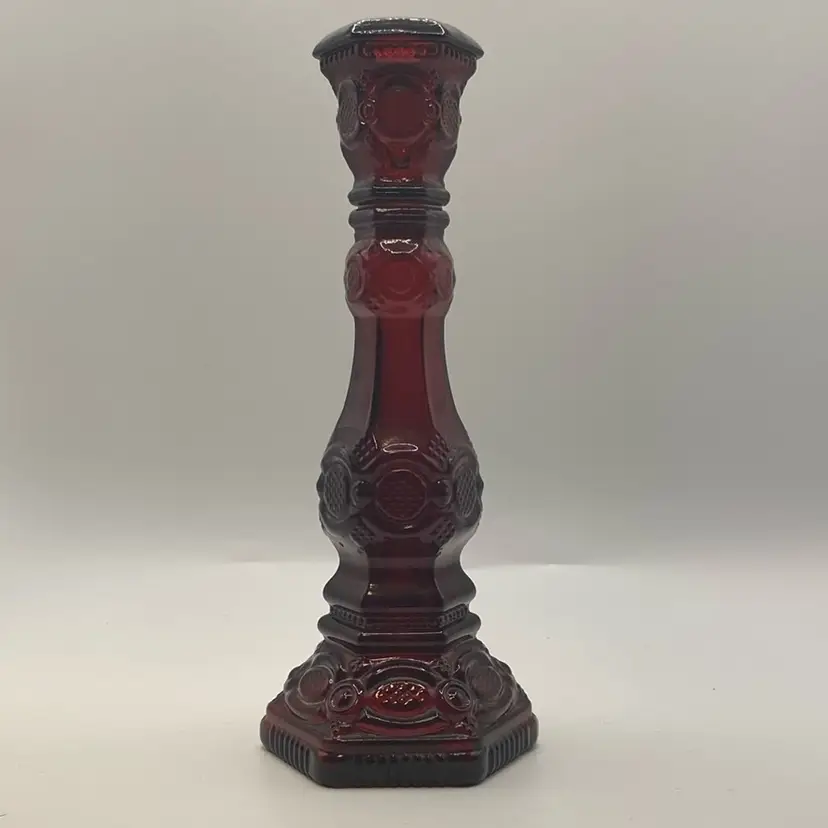 Avon Ruby Red Candlestick