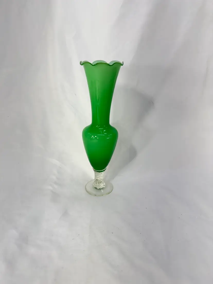 VTG Hand Blown Cased Glass Vase