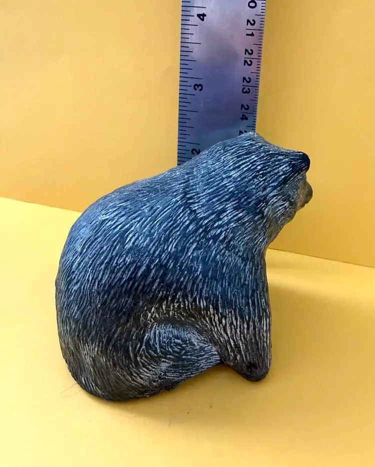 WOLF Original Sculptured Bear Beaver Stone