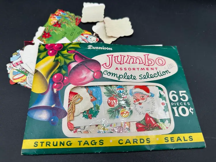 Dennison Vintage Christmas Tags From 40’s Or 50’s