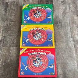 Comic Ball Card Album Looney Tunes - 3 Albums - Cards Are In Excellent Condition