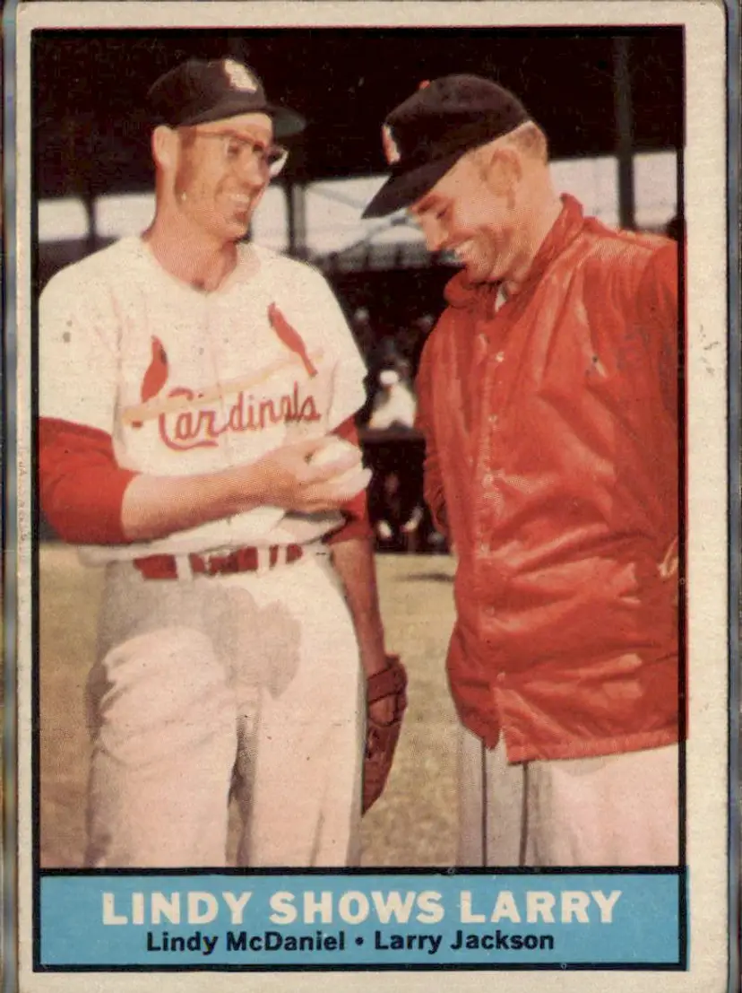 1961 Topps #75 Lindy Shows Larry (Larry Jackson / Lindy McDaniel) CPC - ( ) - St. Louis Cardinals