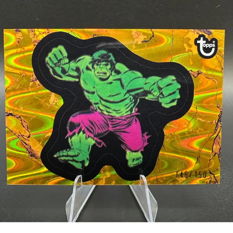 2025 Marvel Topps Comic Books Heroes 1976 Hulk Gold  Raywave 146/150 Parallel