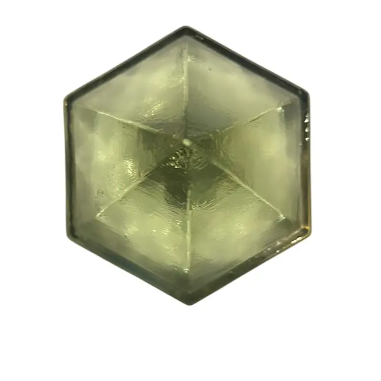 VTG Ship Deck Prism Green Glass Nautical Hexagon Pyramid Paperweight 3 lb 4 Oz