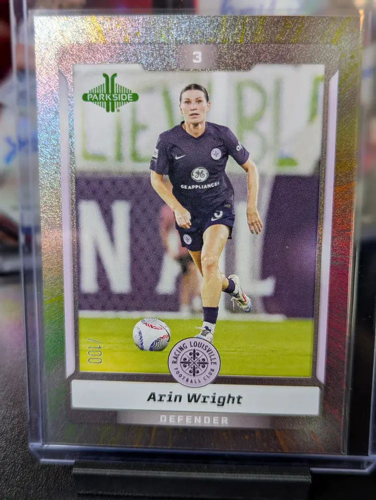2025 Parkside NWSL Vol 1 Arin Wright Shimmer /100 Racing Louisville