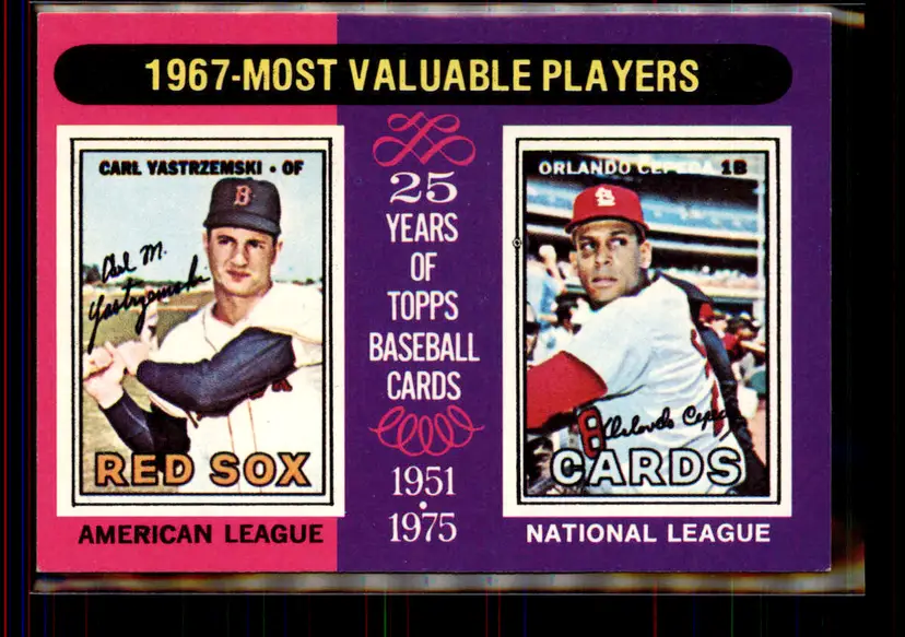 Carl Yastrzemski / Orlando Cepeda 1975 Topps #205 - Boston Red Sox / St. Louis Cardinals - (pk4-139)