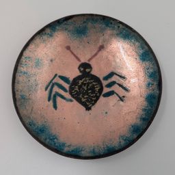 Mini Enamel on Copper Bug Trinket Dish