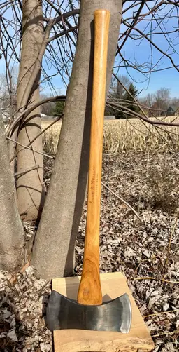 Snow & Nealley "Our Best" Double Bit Axe with Snap Closure Leather Sheaths Mint