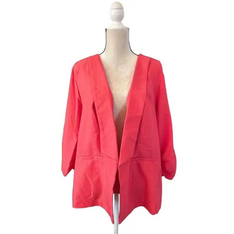 Torrid Open Front Coral Blazer Size 3X 0144J