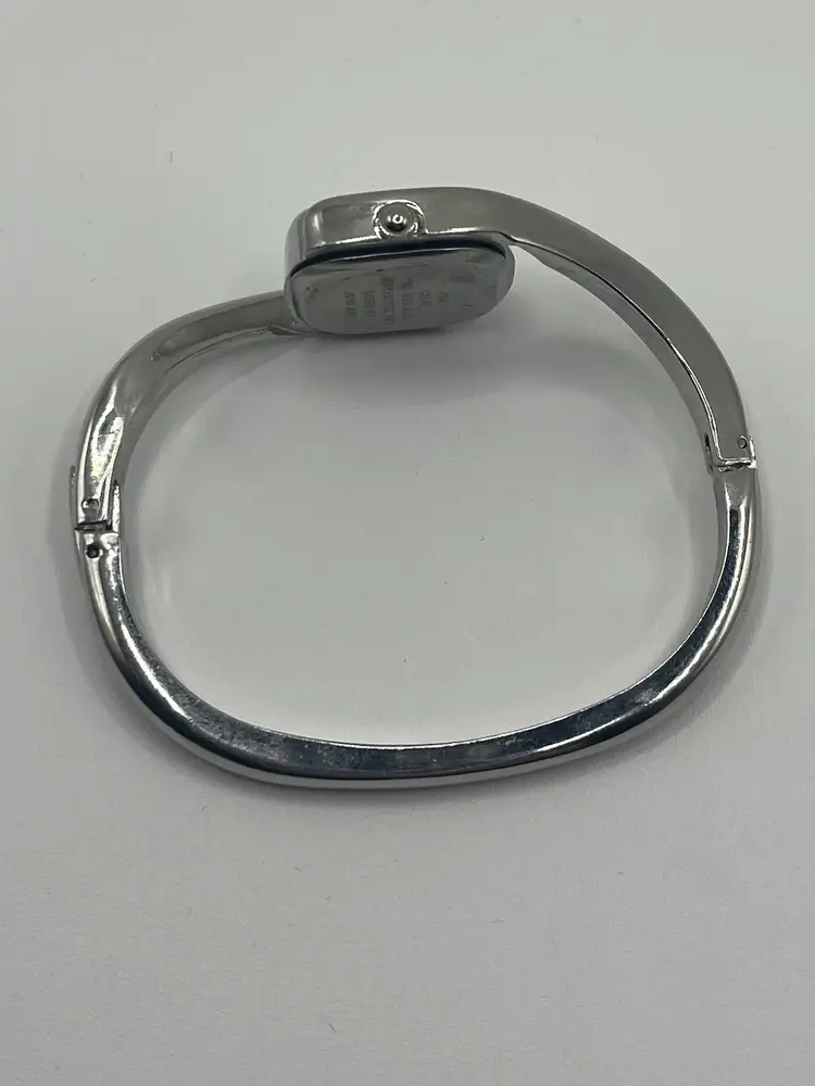 Silver Tone Blue Faced Ladies Wristwatch