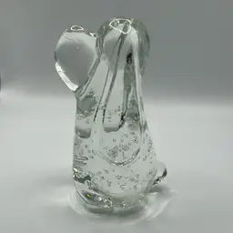 Art  Glass Dog Paperweight