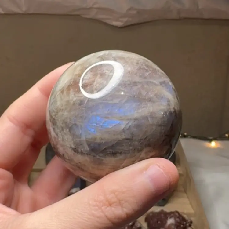 56mm Sunstone Moonstone Sphere