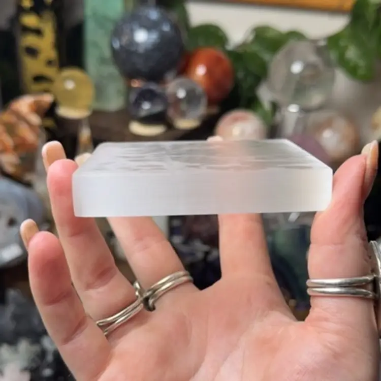 Selenite Plate Square Sm