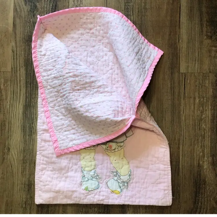 Vintage Handmade Cabbage Patch Kids Quilted Blanket Sleeping Bag