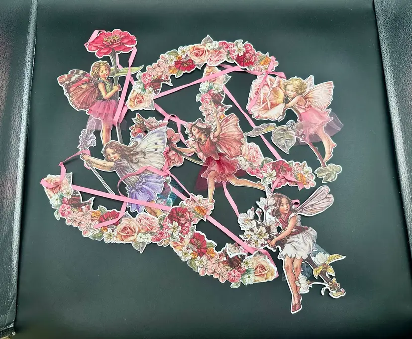 Magical Pink Mixed Media Fairy Banner 10ft L Unmarked