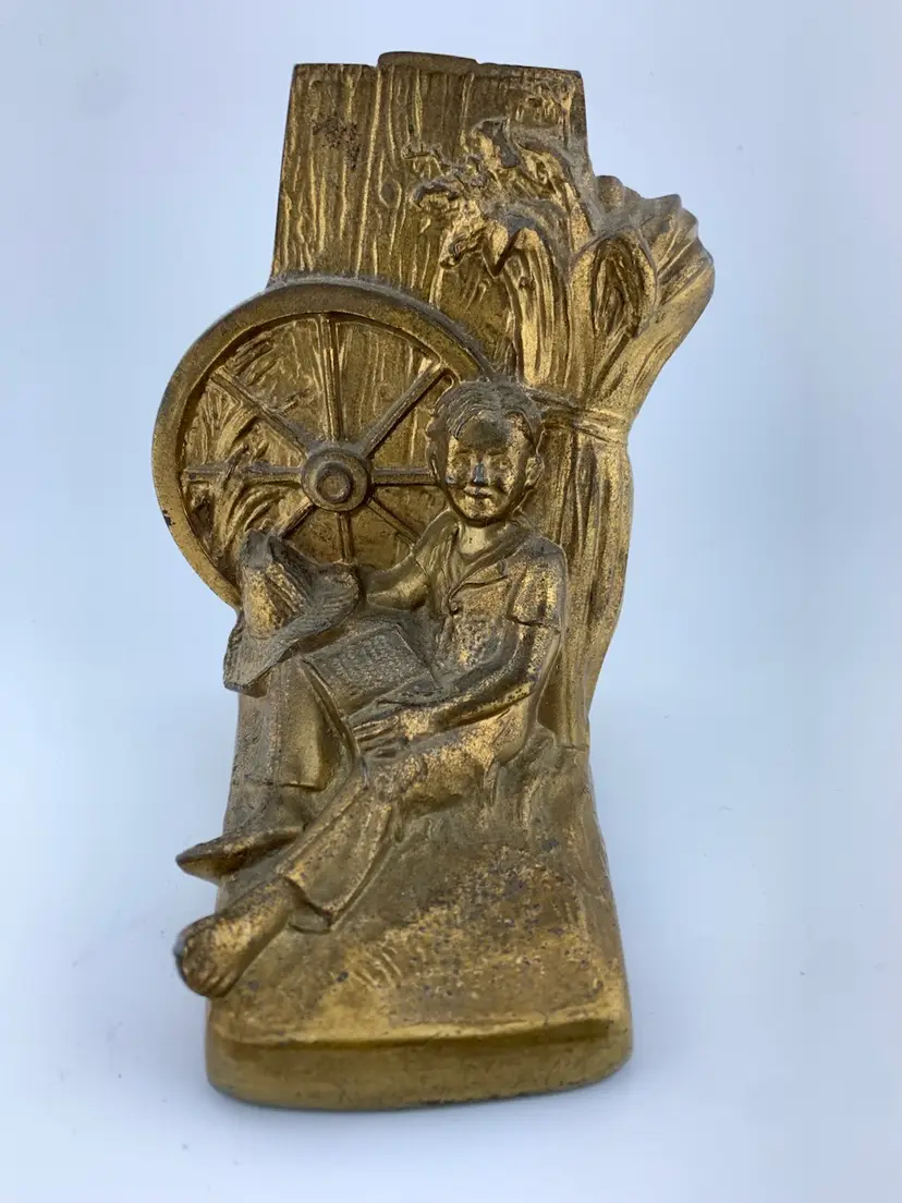 Heck Finn Bookend Philadelphia MFG. Co. Hand Cast Vintage