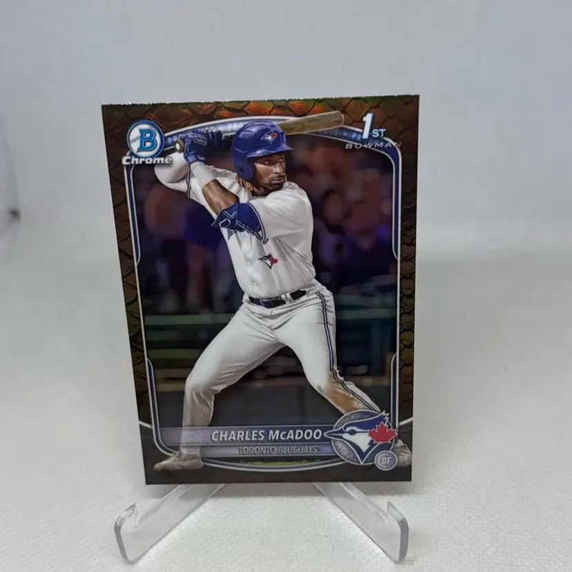 2025 Bowman REPTILIAN REFRACTOR BCP-150 Charles McAdoo 1st Chrome - Blue Jays