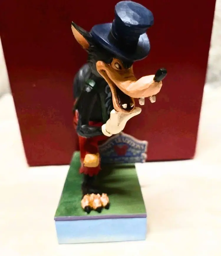 Jim Shore Disney Traditions I'll Huff and I'll Puff 6005973 Big Bad Wolf Enesco