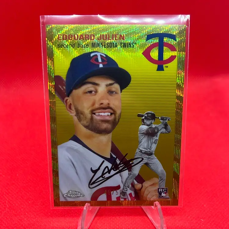 Edouard Julien 2023 Topps Chrome Platinum Gold Wave /50 Minnesota Twins 