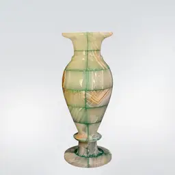 Onyx Vase MCM Green Rust & Ivory•Heavy
7” T x 3” W