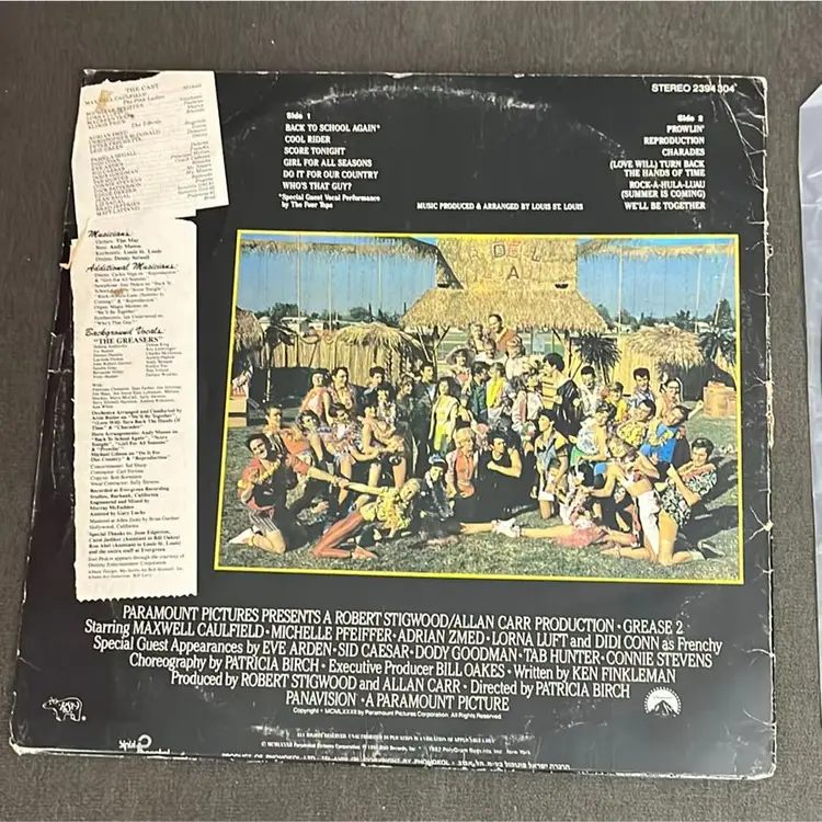 Grease 2 Original Soundtrack Recording Vinyl, LP 1982 RSO – Rare