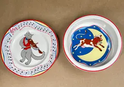 Tiffany & Co Porcelain Bowl Plate Nursery Rhyme Hey Did-dle Did-dle Dish Ware