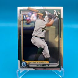 Nick Kurtz 2024 Bowman Draft Chrome 1st Bowman Baseball Card Oakland Athletics