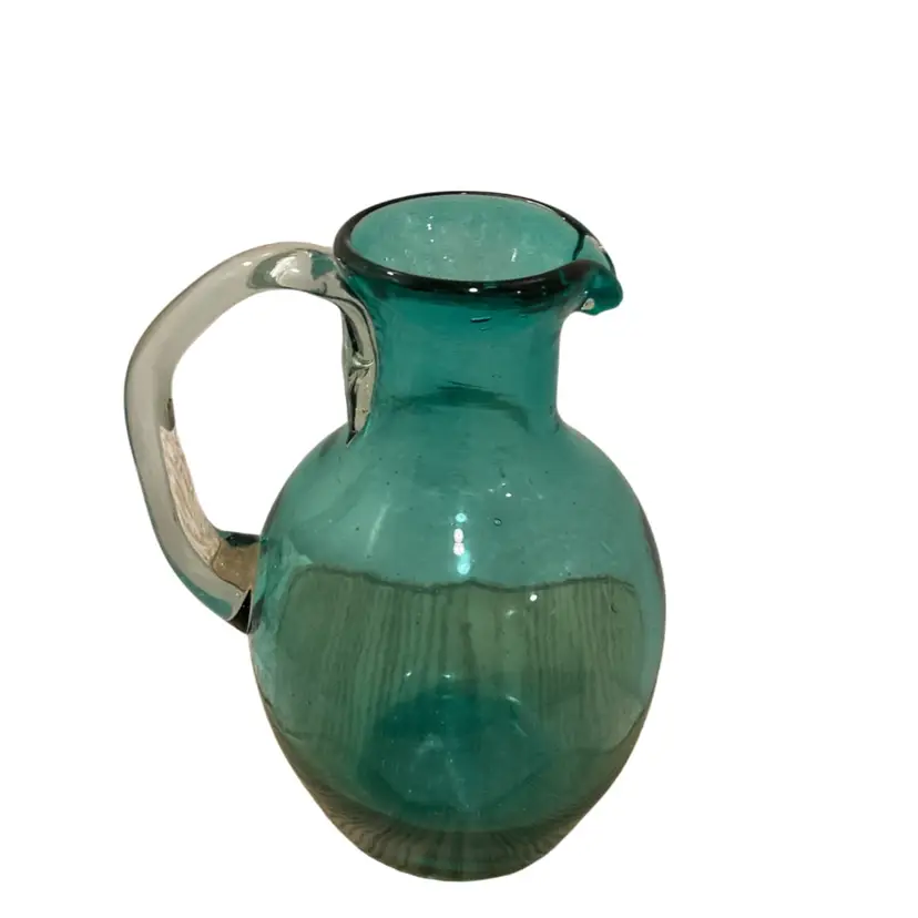 Blenko Teal Ball Pitcher