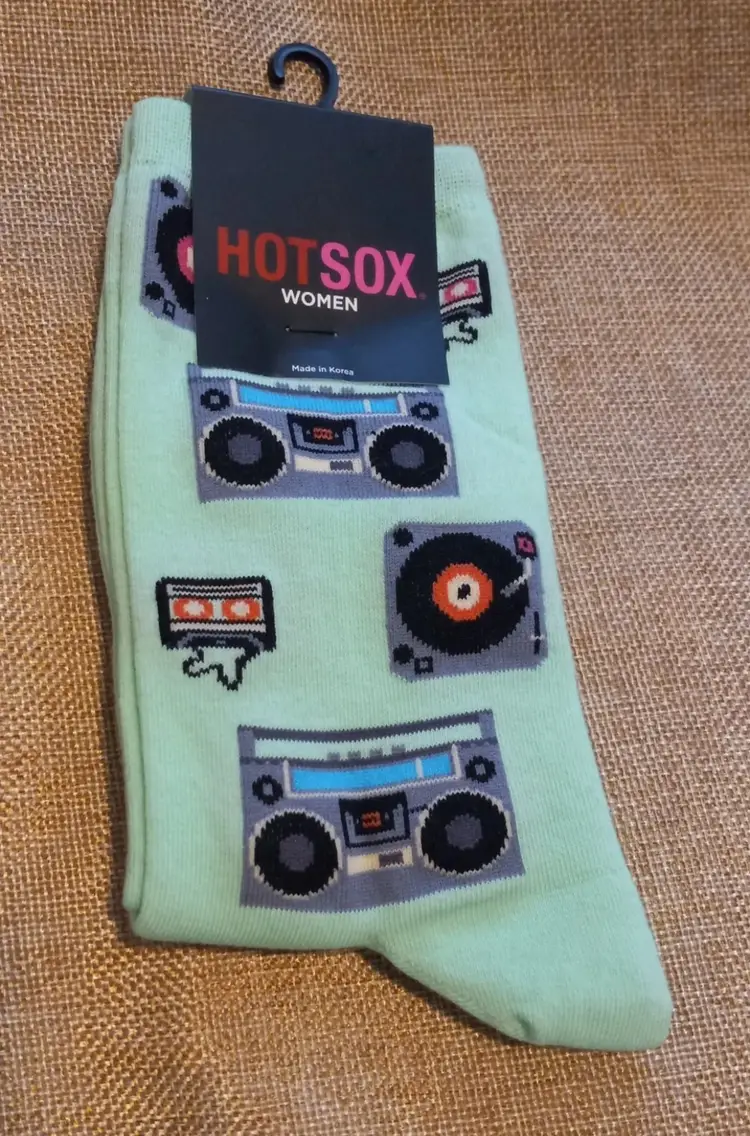 Hot Sox Retro Boombox music Socks NWT