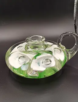 Joe ST. Clair Art Glass Paperweight/Candleholder