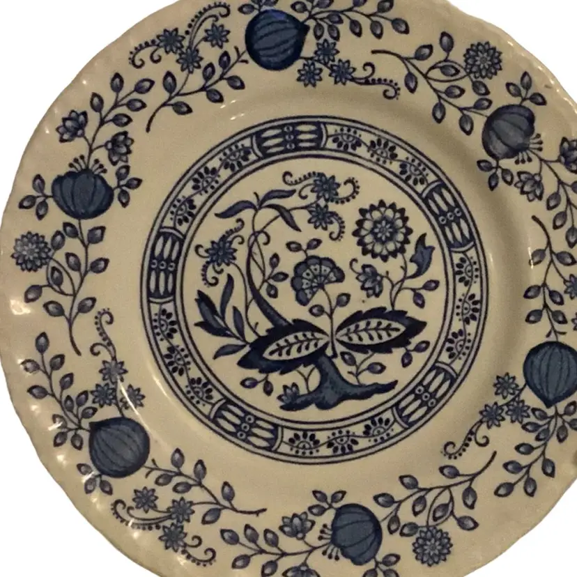 ENOCH Wedgewood (Stunstall) Ltd Blue Heritage Pattern 6” Plate Saucer Made In England 