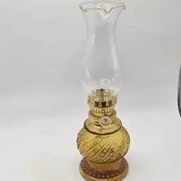 Vintage enesco oil lamp amber base