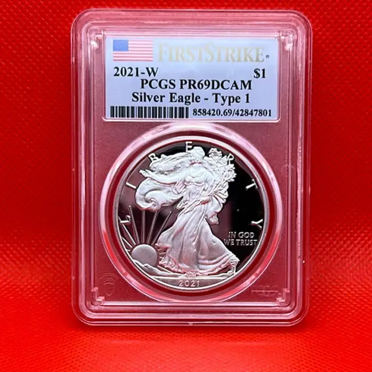 2021-W Silver Eagle Type 1 PCGS PR69DCAM First Strike