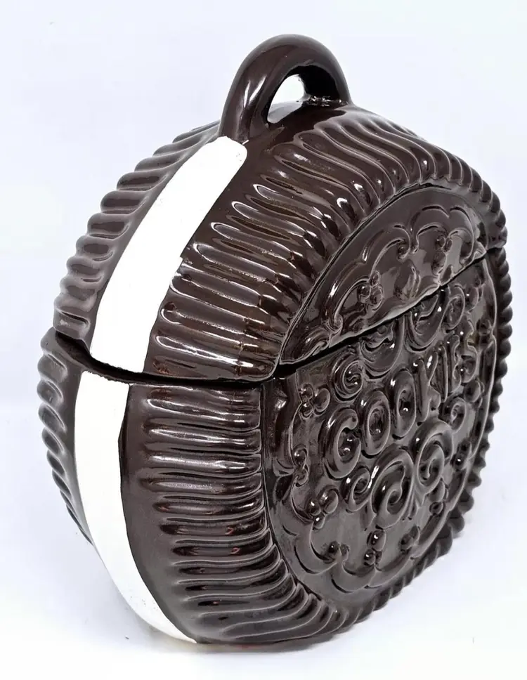 Oreo Cookie Jar Japan VGC Kitchen Decor Collection Rare 9.5H" x 9"L VTG