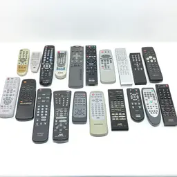 Lot Of 20 A/V, DVD, VCR Remotes With Battery Covers Cleaned, No Corrosion