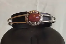 Red Agate Cuff Bracelet