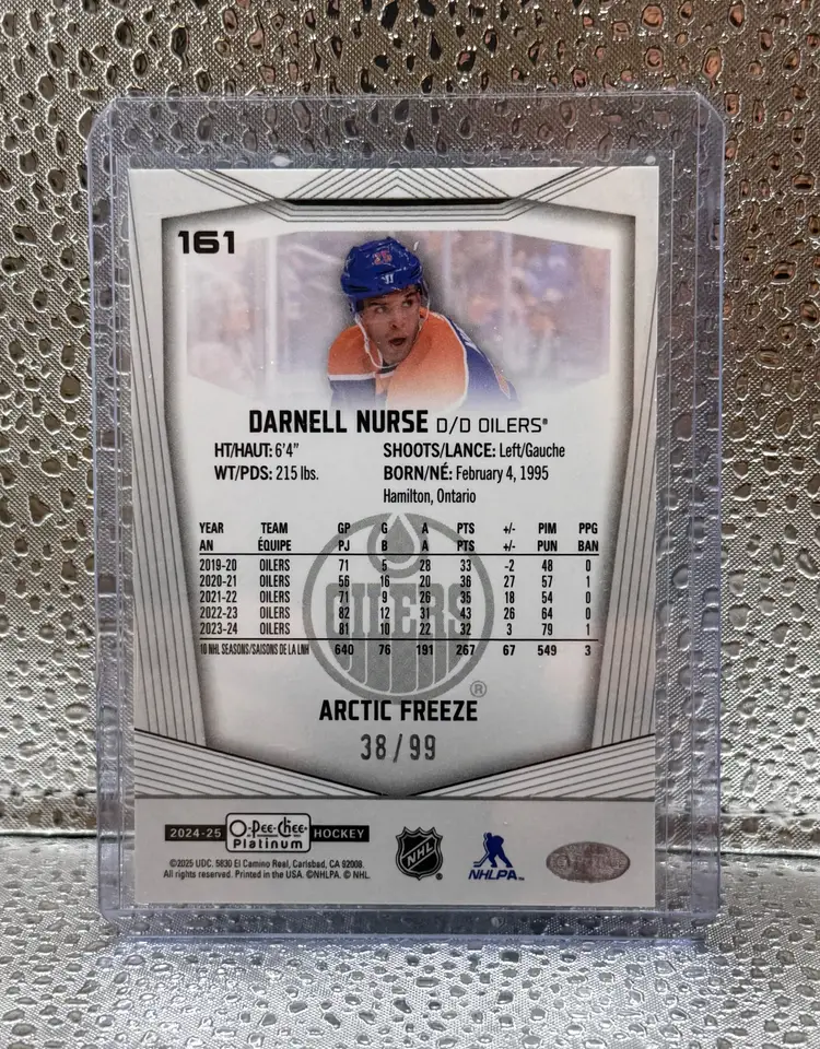 Darnell Nurse - 2024-25 O-Pee-Chee Platinum - Arctic Freeze /99 - Edmonton Oilers