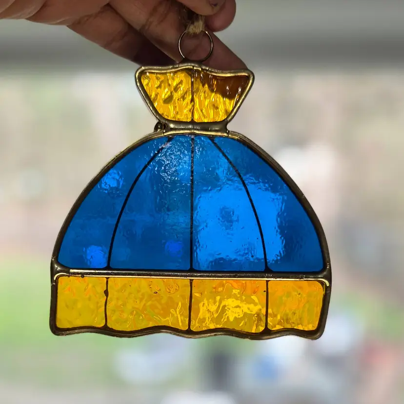 Leaded Stained Glass Lamp Shade Suncatcher