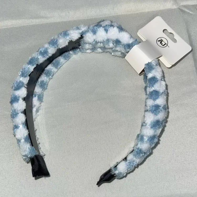 Blue Fuzzy Headband New